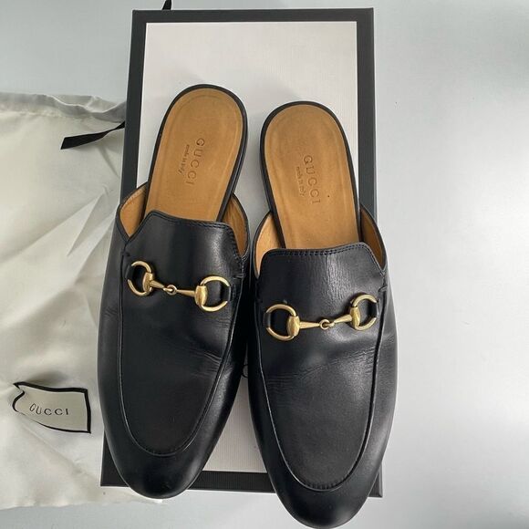 Gucci WOMEN'S PRINCETOWN LEATHER SLIPPER - Picture 6 of 12